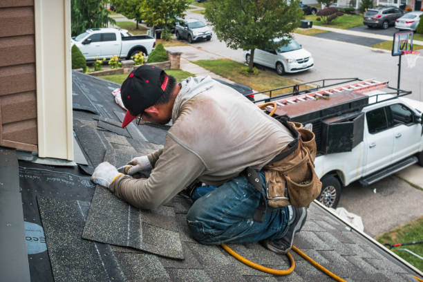 Professional Flat Roof Repair technician working in Dallesport, WA